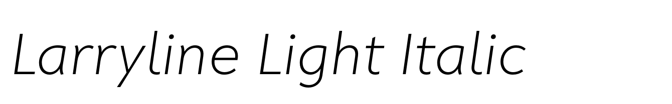 Larryline Light Italic